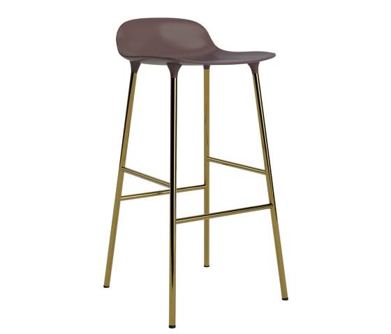 Form Barstool 75 Brass Brown | Bar stools | Normann Copenhagen