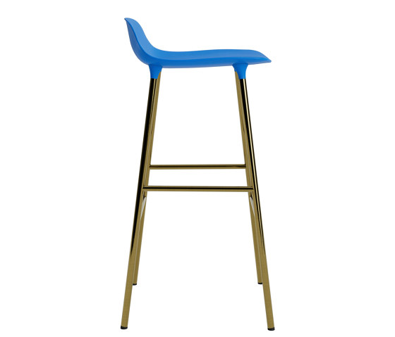 Form Barstool 75 Brass Bright Blue | Sgabelli bancone | Normann Copenhagen