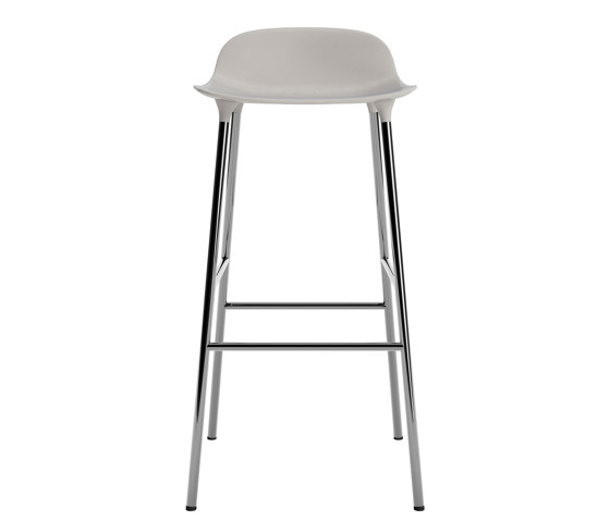 Form Barstool 75 Chrome Warm Grey | Bar stools | Normann Copenhagen