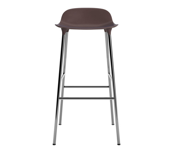 Form Barstool 75 Chrome Brown | Bar stools | Normann Copenhagen