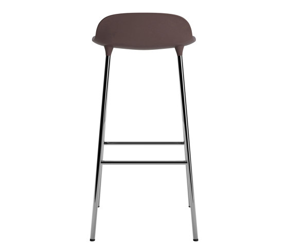 Form Barstool 75 Chrome Brown | Bar stools | Normann Copenhagen