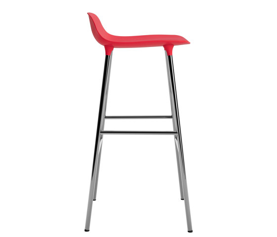 Form Barstool 75 Chrome Bright Red | Tabourets de bar | Normann Copenhagen
