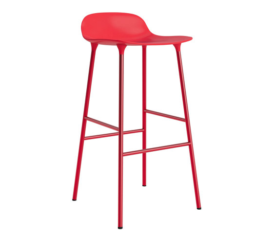 Form Barstool 75 Steel Bright Red | Bar stools | Normann Copenhagen