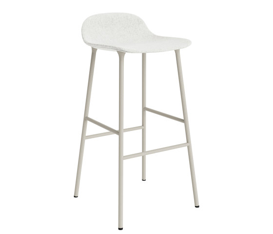 Form Barstool 75 Full Upholstery Hallingdal 110 Light Grey | Bar stools | Normann Copenhagen