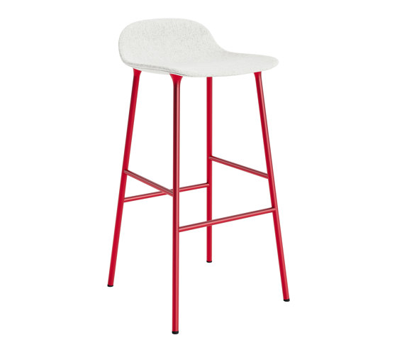 Form Barstool 75 Full Upholstery Hallingdal 110 Bright Red | Taburetes de bar | Normann Copenhagen