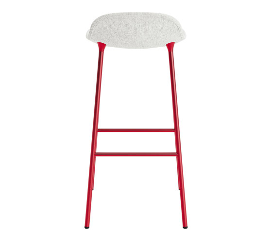 Form Barstool 75 Full Upholstery Hallingdal 110 Bright Red | Bar stools | Normann Copenhagen