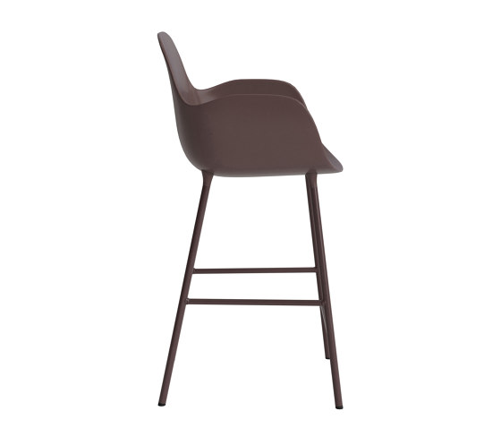 Form Bar Armchair 65 cm Steel Brown | Barhocker | Normann Copenhagen