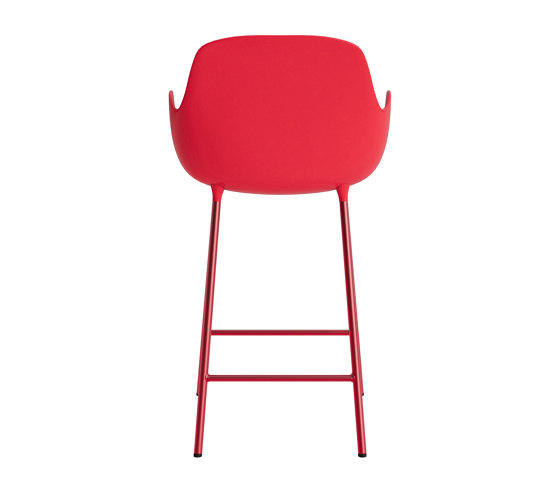 Form Bar Armchair 65 cm Steel Bright Red | Sgabelli bancone | Normann Copenhagen