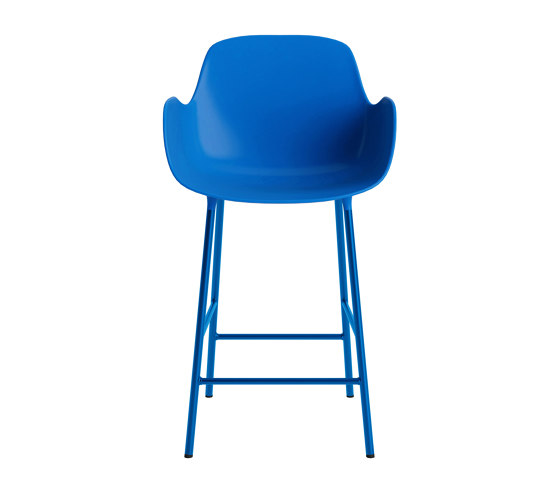 Form Bar Armchair 65 cm Steel Bright Blue | Tabourets de bar | Normann Copenhagen