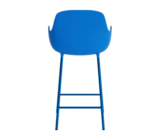Form Bar Armchair 65 cm Steel Bright Blue | Tabourets de bar | Normann Copenhagen