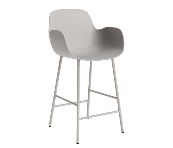 Form Bar Armchair 75 cm Steel Warm Grey | Bar stools | Normann Copenhagen