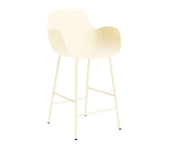 Form Bar Armchair 75 cm Steel Cream | Bar stools | Normann Copenhagen