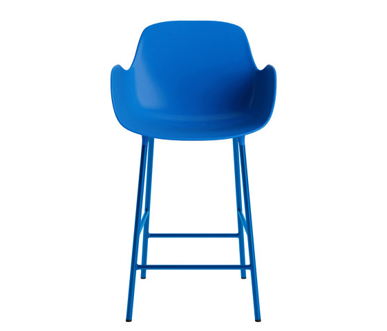 Form Bar Armchair 75 cm Steel Bright Blue | Tabourets de bar | Normann Copenhagen
