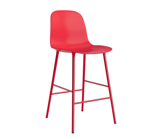 Form Bar Chair 65 cm Bright Red | Sgabelli bancone | Normann Copenhagen