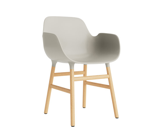 Form Armchair Wood Oak Light Grey | Sillas | Normann Copenhagen