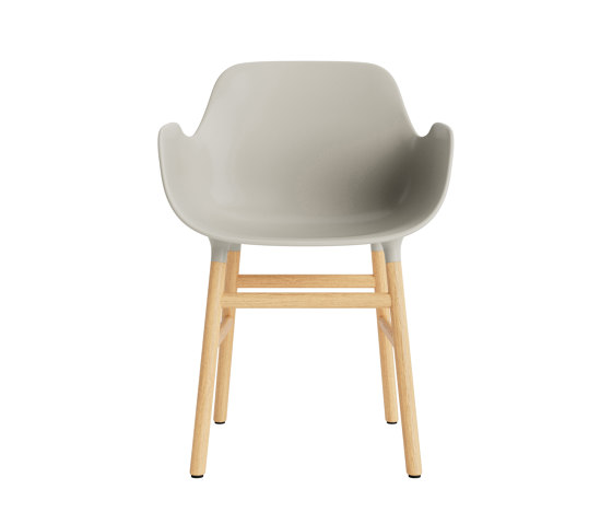 Form Armchair Wood Oak Light Grey | Sillas | Normann Copenhagen