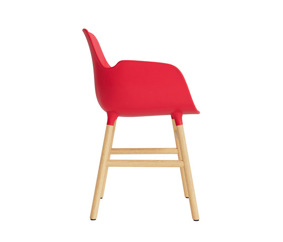Form Armchair Wood Oak Bright Red | Sedie | Normann Copenhagen