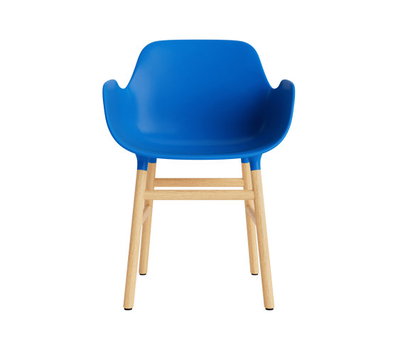 Form Armchair Wood Oak Bright Blue | Chairs | Normann Copenhagen