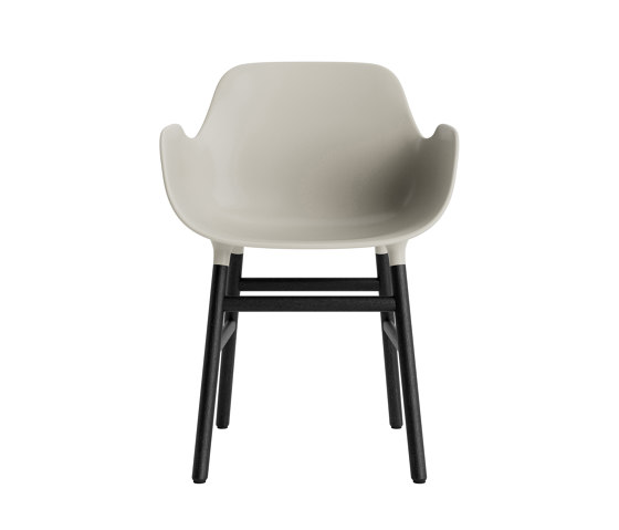 Form Armchair Wood Black Oak Light Grey | Stühle | Normann Copenhagen