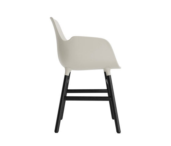 Form Armchair Wood Black Oak Light Grey | Chairs | Normann Copenhagen