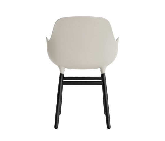 Form Armchair Wood Black Oak Light Grey | Stühle | Normann Copenhagen