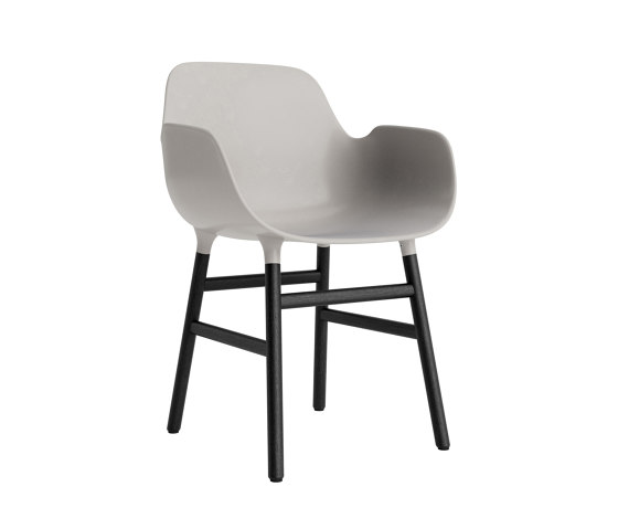 Form Armchair Wood Black Oak Warm Grey | Stühle | Normann Copenhagen