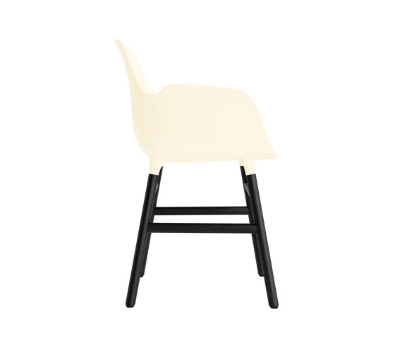 Form Armchair Wood Black Oak Cream | Chairs | Normann Copenhagen