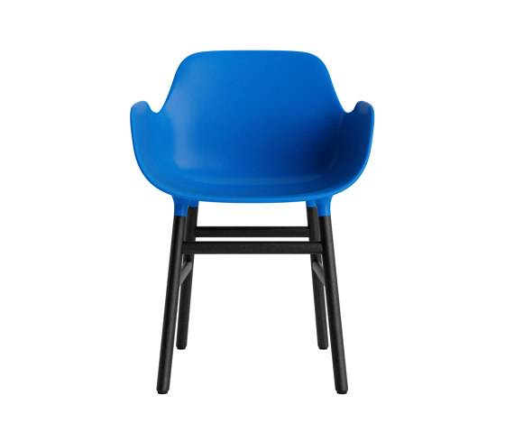 Form Armchair Wood Black Oak Bright Blue | Chaises | Normann Copenhagen