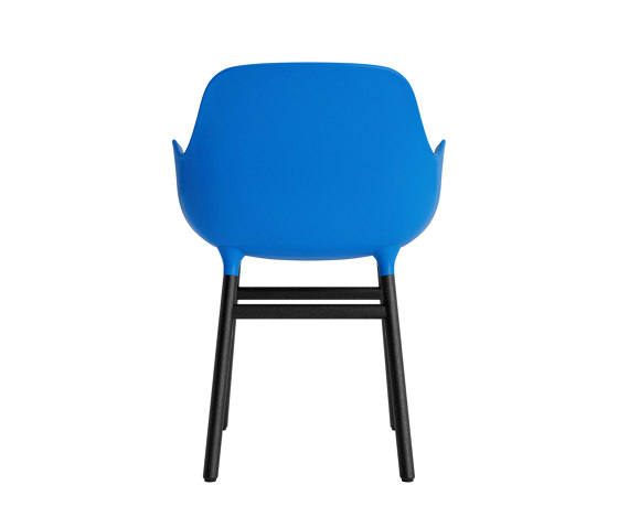 Form Armchair Wood Black Oak Bright Blue | Stühle | Normann Copenhagen