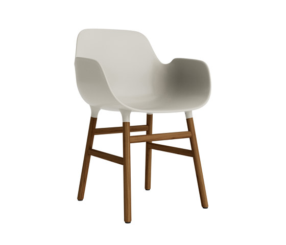 Form Armchair Wood Walnut Light Grey | Sillas | Normann Copenhagen