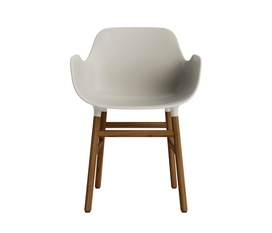 Form Armchair Wood Walnut Light Grey | Chairs | Normann Copenhagen