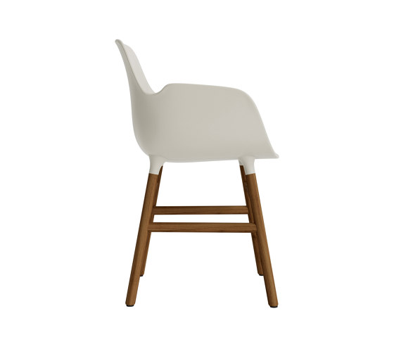 Form Armchair Wood Walnut Light Grey | Sillas | Normann Copenhagen