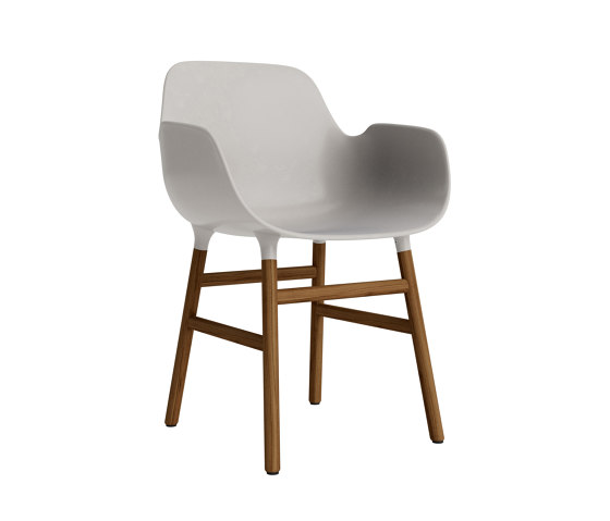 Form Armchair Wood Walnut Warm Grey | Chairs | Normann Copenhagen