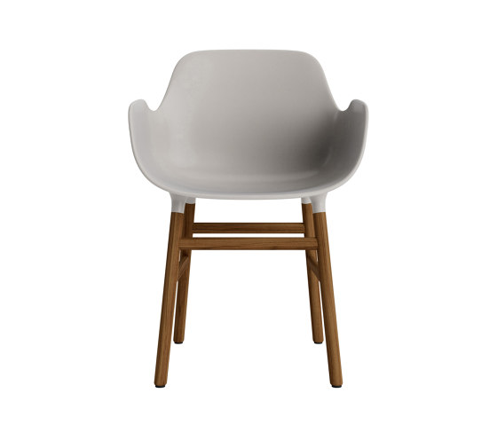 Form Armchair Wood Walnut Warm Grey | Sillas | Normann Copenhagen