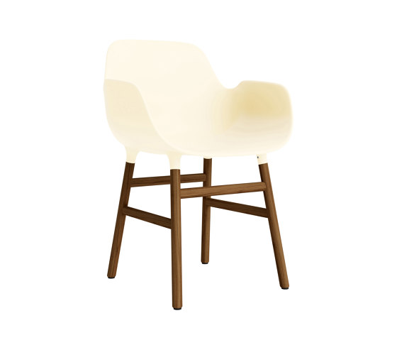 Form Armchair Wood Walnut Cream | Stühle | Normann Copenhagen