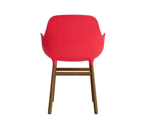 Form Armchair Wood Walnut Bright Red | Sedie | Normann Copenhagen