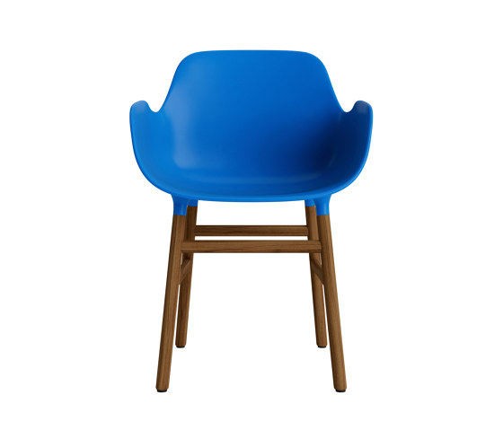 Form Armchair Wood Walnut Bright Blue | Chaises | Normann Copenhagen
