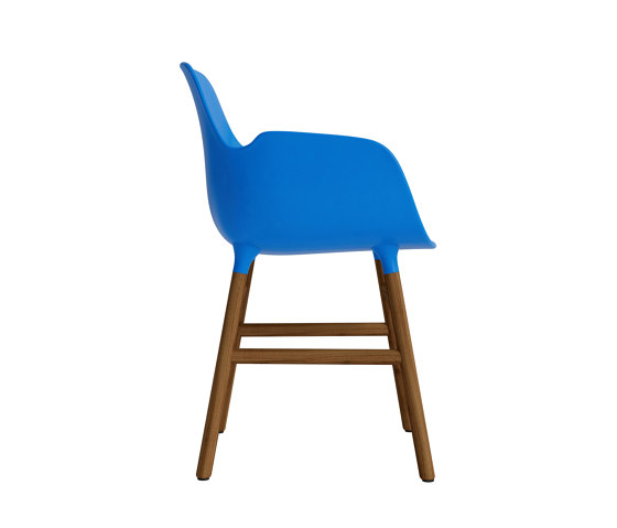 Form Armchair Wood Walnut Bright Blue | Chairs | Normann Copenhagen