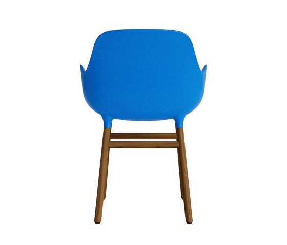 Form Armchair Wood Walnut Bright Blue | Stühle | Normann Copenhagen