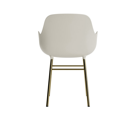 Form Armchair Brass Light Grey | Stühle | Normann Copenhagen