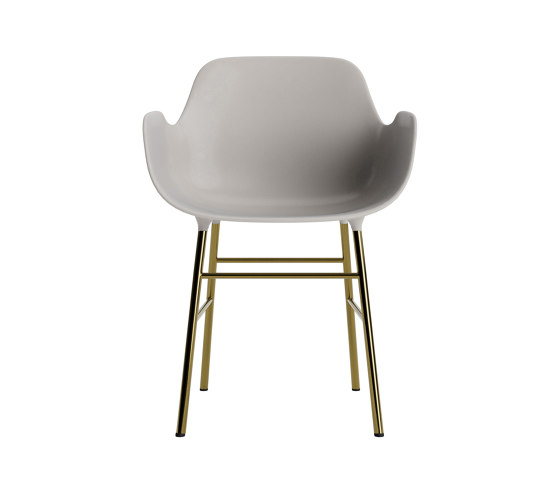 Form Armchair Brass Warm Grey | Chairs | Normann Copenhagen