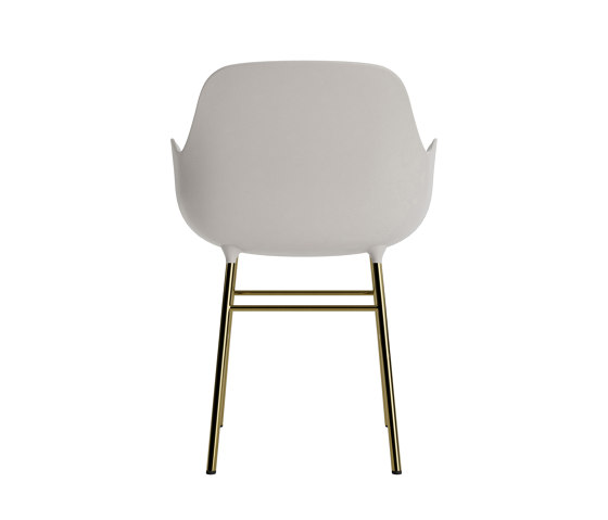 Form Armchair Brass Warm Grey | Stühle | Normann Copenhagen