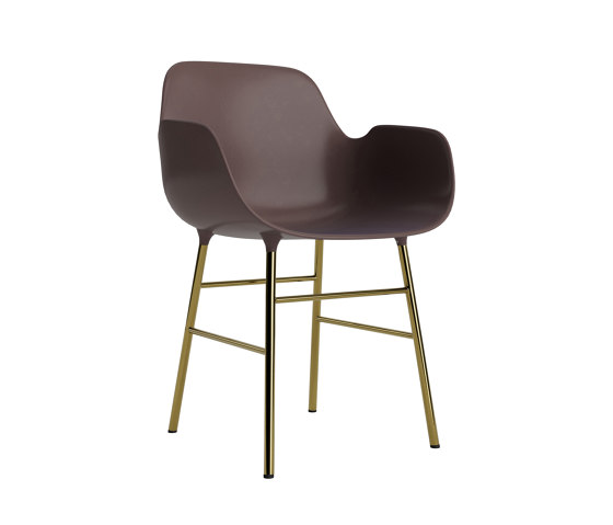 Form Armchair Brass Brown | Chairs | Normann Copenhagen