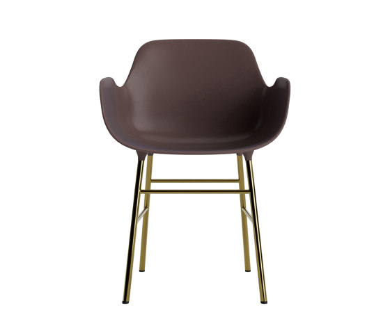 Form Armchair Brass Brown | Stühle | Normann Copenhagen