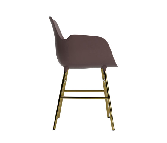 Form Armchair Brass Brown | Sillas | Normann Copenhagen