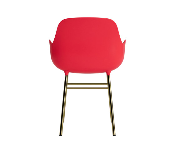 Form Armchair Brass Bright Red | Sillas | Normann Copenhagen
