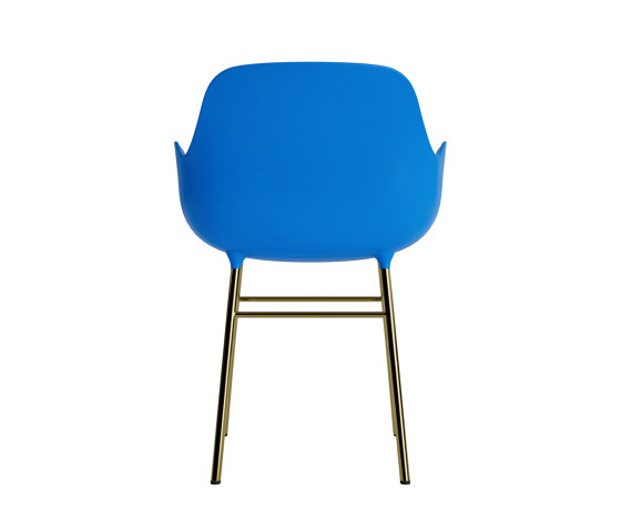 Form Armchair Brass Bright Blue | Sillas | Normann Copenhagen