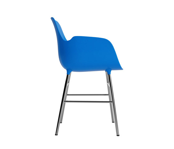 Form Armchair Chrome Bright Blue | Chaises | Normann Copenhagen