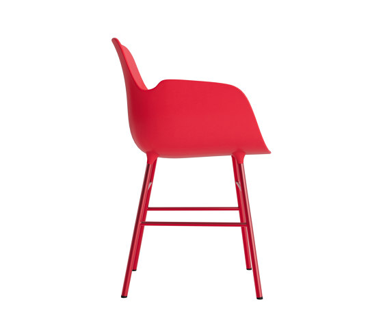 Form Armchair Steel Bright Red | Chairs | Normann Copenhagen