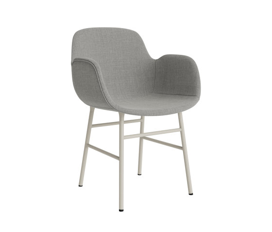 Form Armchair Full Upholstery Steel Light Grey Remix 133 | Sedie | Normann Copenhagen
